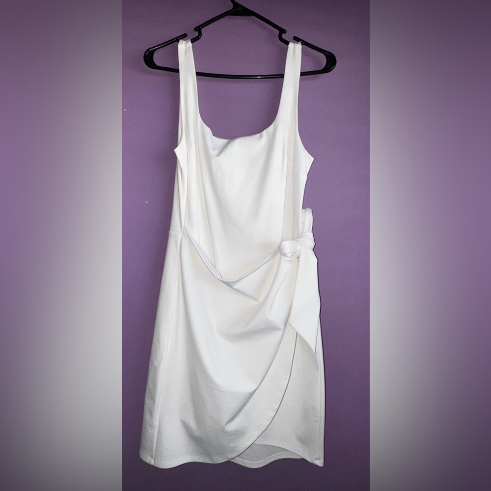 Express White Mini Dress with Bow Detail